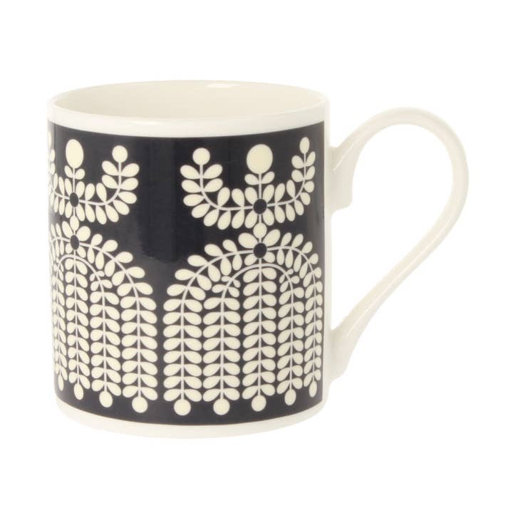 Folk Girl Navy Mug for wholesale by mclaggan+co