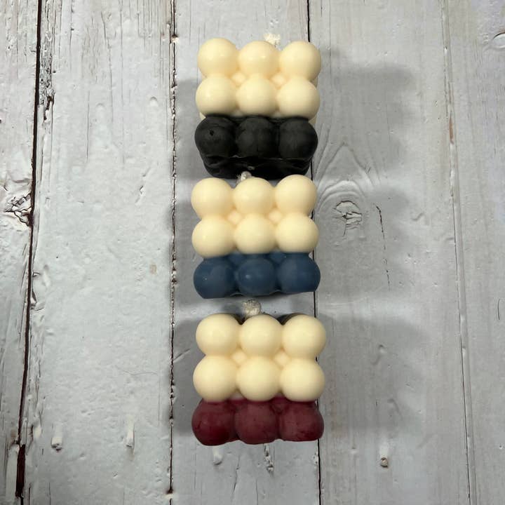 3x3x3 Bubble Candles for wholesale by Torched Candle Co.