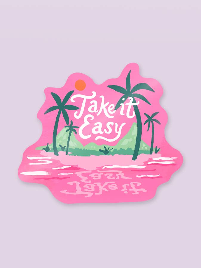 Adhesivo troquelado Take It Easy Island para venta al por mayor de Idlewild Co.