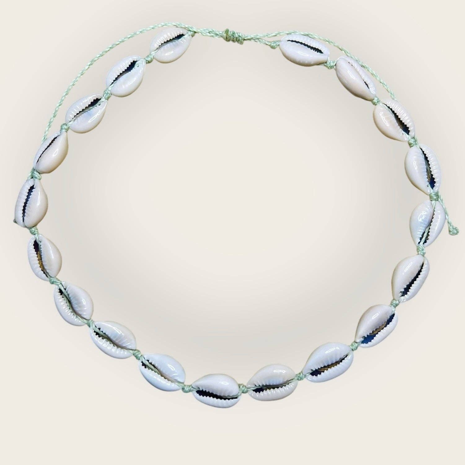 HALT - Wholesale Beaded/Pearl Necklace - Green Lido Necklace | Cowrie Surfer Beach Jewelry1