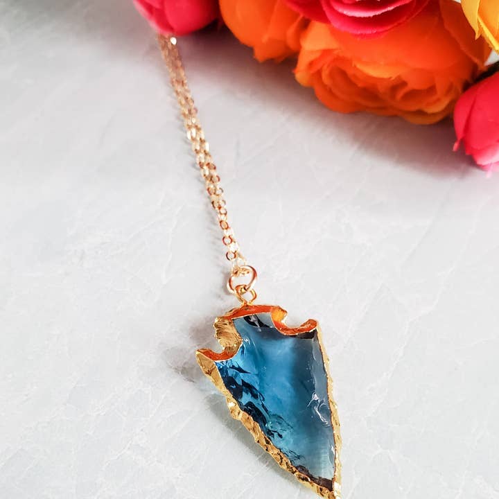 Salt and Sparkle - Wholesale Pendant/Charm Necklace - Arrowhead Crystal Necklace