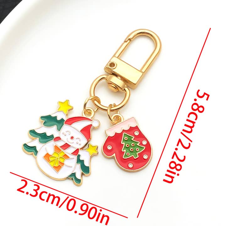 MKS America - Wholesale Keychain - Women's - Merry Christmas cute Christmas tree Santa Claus keychain1
