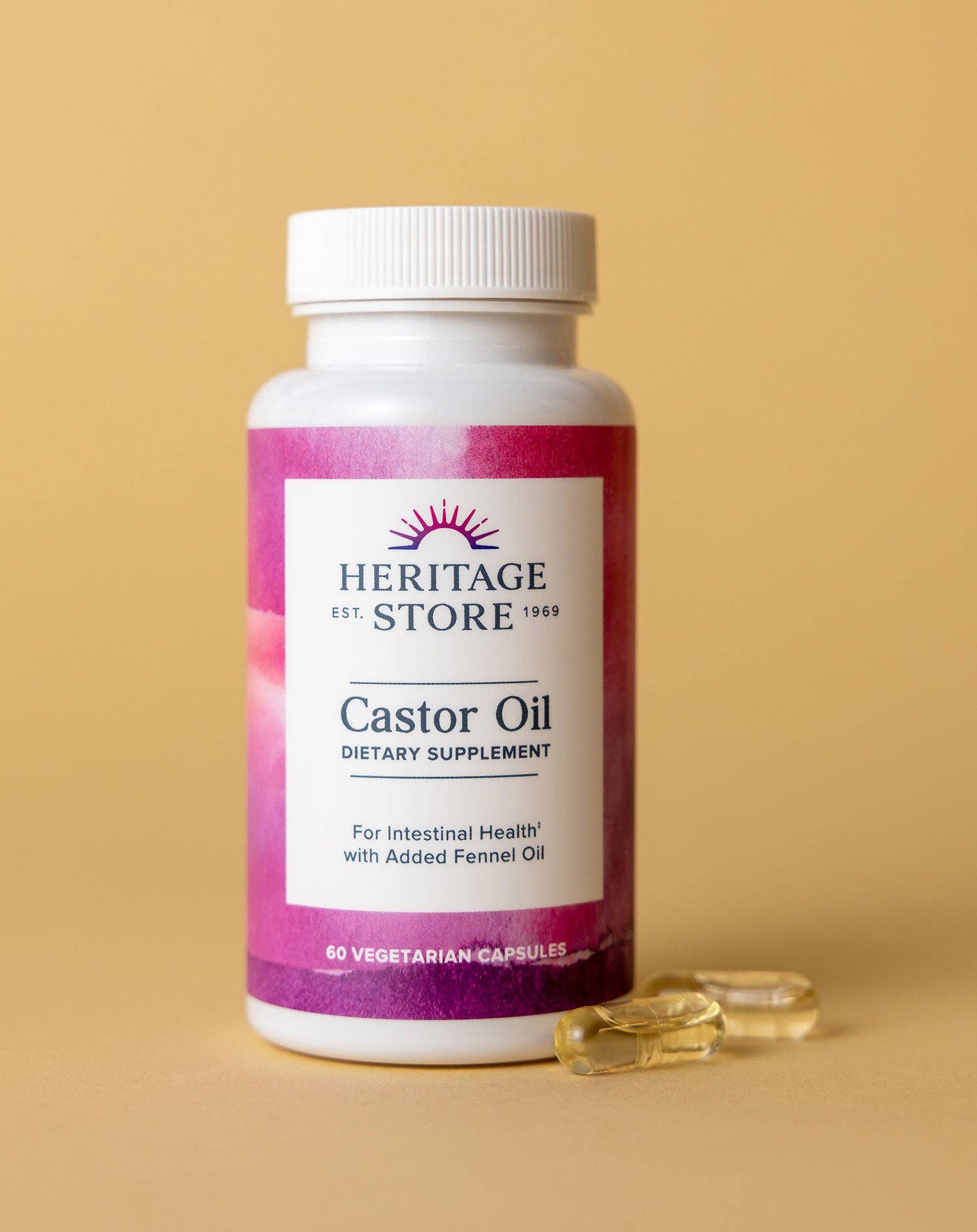Heritage Store - Wholesale Oral Supplement/Vitamin - Castor Oil Capsules 60 ct4