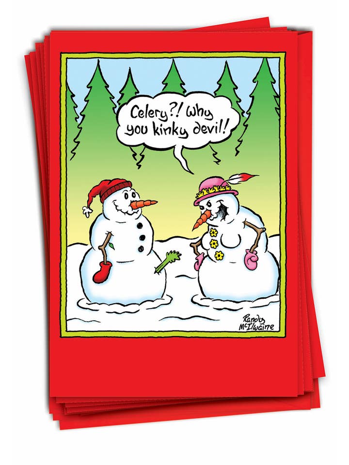 Caja de 12 tarjetas de Navidad - Apio para venta al por mayor de NobleWorks