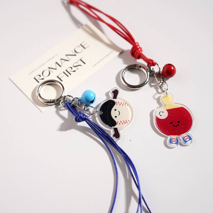 Cartoon Sports Ball Tassel Keychain for wholesale by MKS America