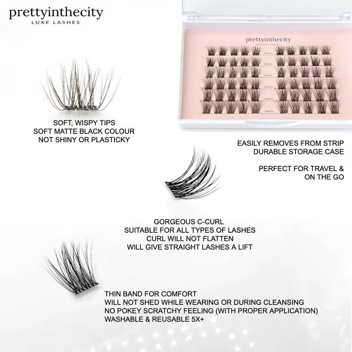 Pretty In The City Beauty - Wholesale False/Fake Eyelashes - OG Classic Style - Lash Clusters 60pc1