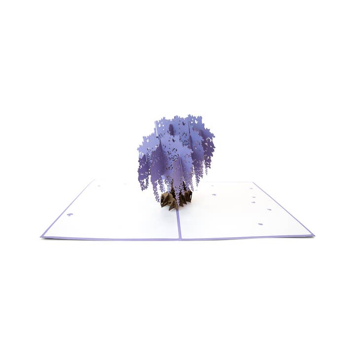 Tarjeta Abra desplegable en 3D Lavender Wisteria para venta al por mayor de Abra Cards