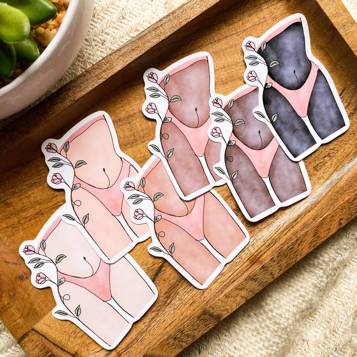 Watercolor Floral Legs Sticker for wholesale by MaMarie & Co.