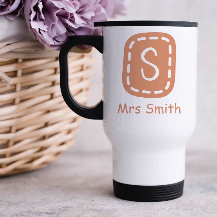 Bright Teacher Travel Mug for wholesale by DoodlecardsBoutique