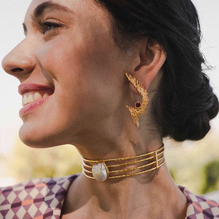 ACUS - Wholesale Dangle Earrings - Nunchi Ruby Earrings2