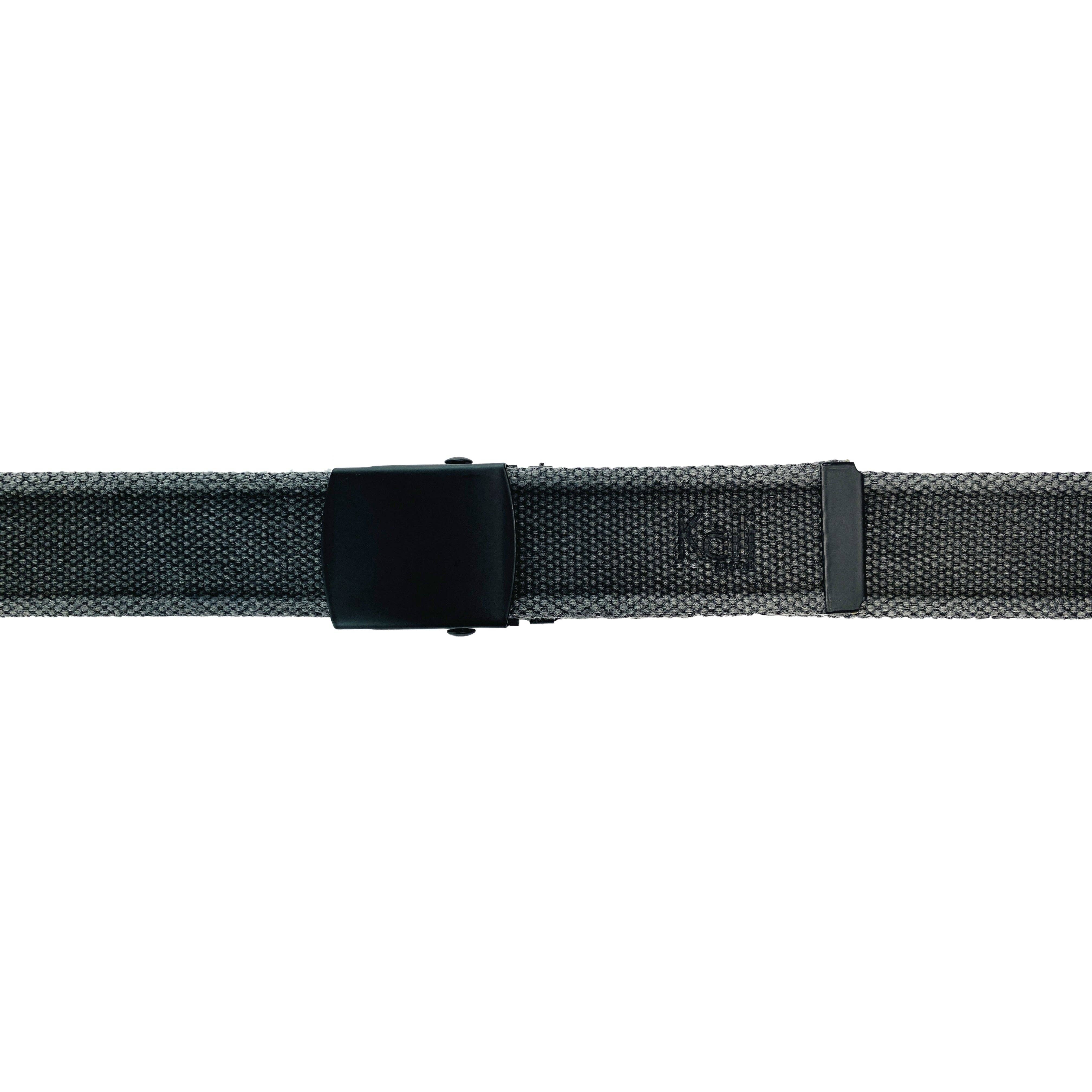 Kaili mood / RENATO BORZATTA - Italy since 1978 - - Wholesale Belt - Women's - K4010KB | Stone Washed Canvas Belt in Anthracite Color with Matte Black Buckle. Dimensions: 125 x 4 x 0.5 cm One Size - Adjustable. Packaging: Rigid Gift Box with Base/Lid1