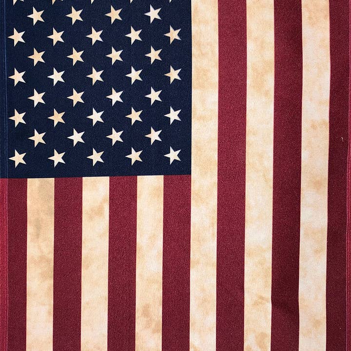 Tea Stained American Garden Flag for wholesale by Briarwood Lane