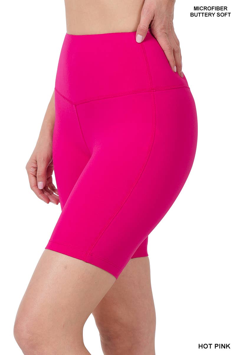42POPS - Wholesale Athletic Shorts - Women's - ",,..._ Microfiber Wide Waistband Biker Shorts9