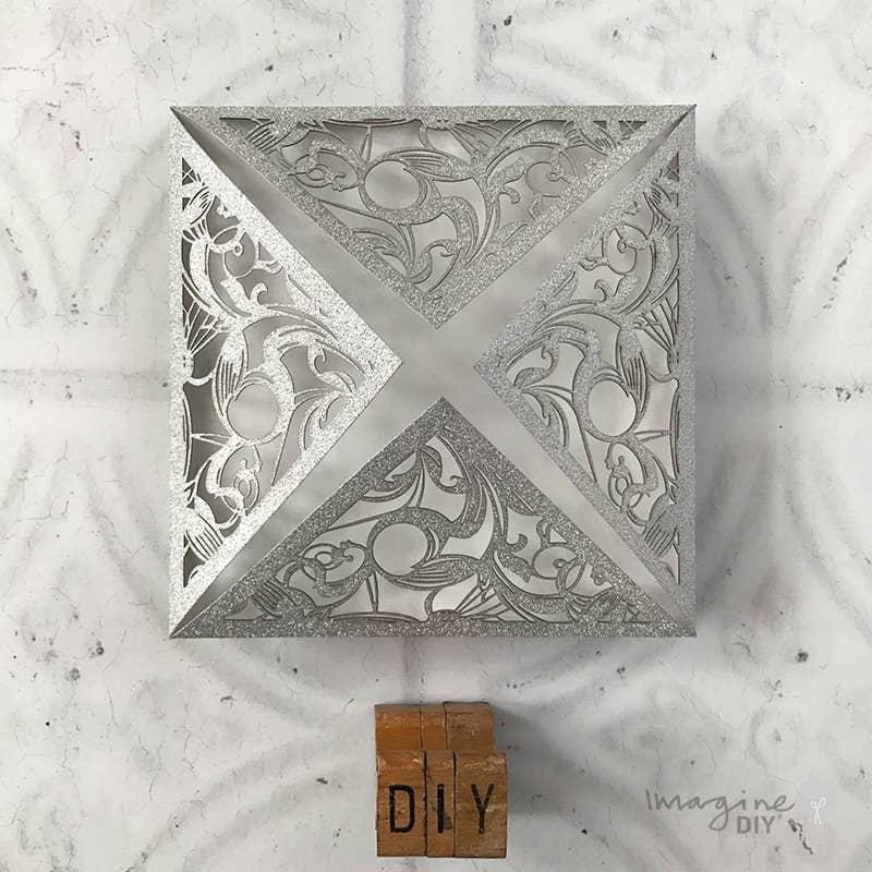 Imaginediy - Wholesale Invitations - Extravaganza Glitter Wedding Invitation - Silver