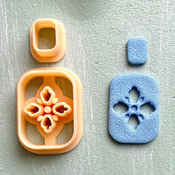 Mosaic Flower Tile Polymer Clay Cutter for wholesale by EllaRaeMouldsVinyls