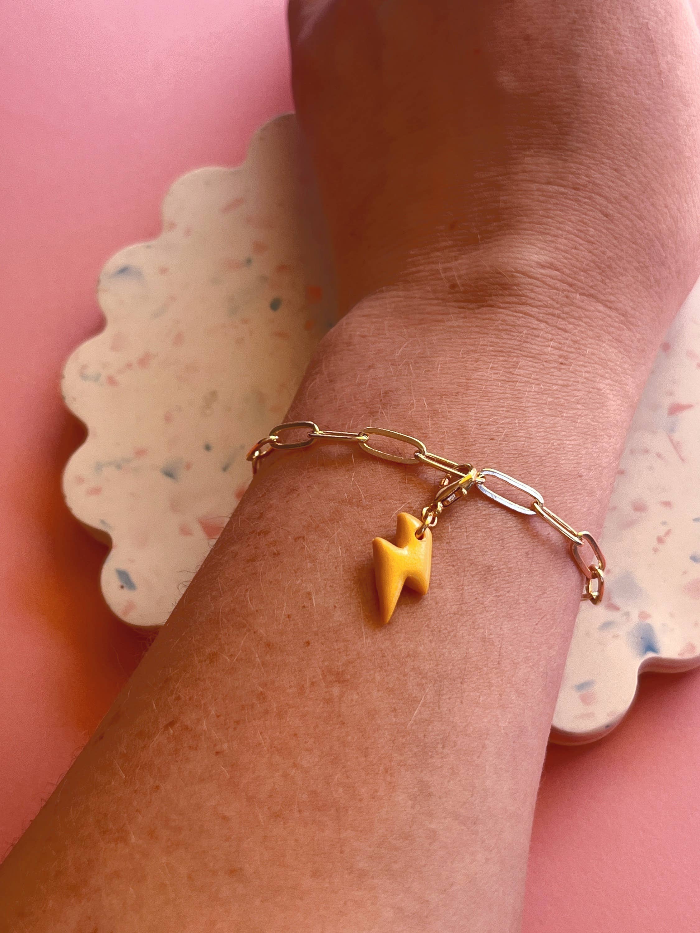 REMOVED BRAND - Wholesale Individual Charm/Pendant - Lightning Charm For Bracelets & Necklaces | Gold Plated1