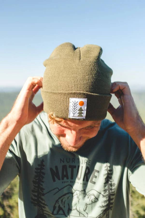 Keep Nature Wild - Wholesale Beanie - Unisex - Evergreen Cuffed Beanie | Olive1