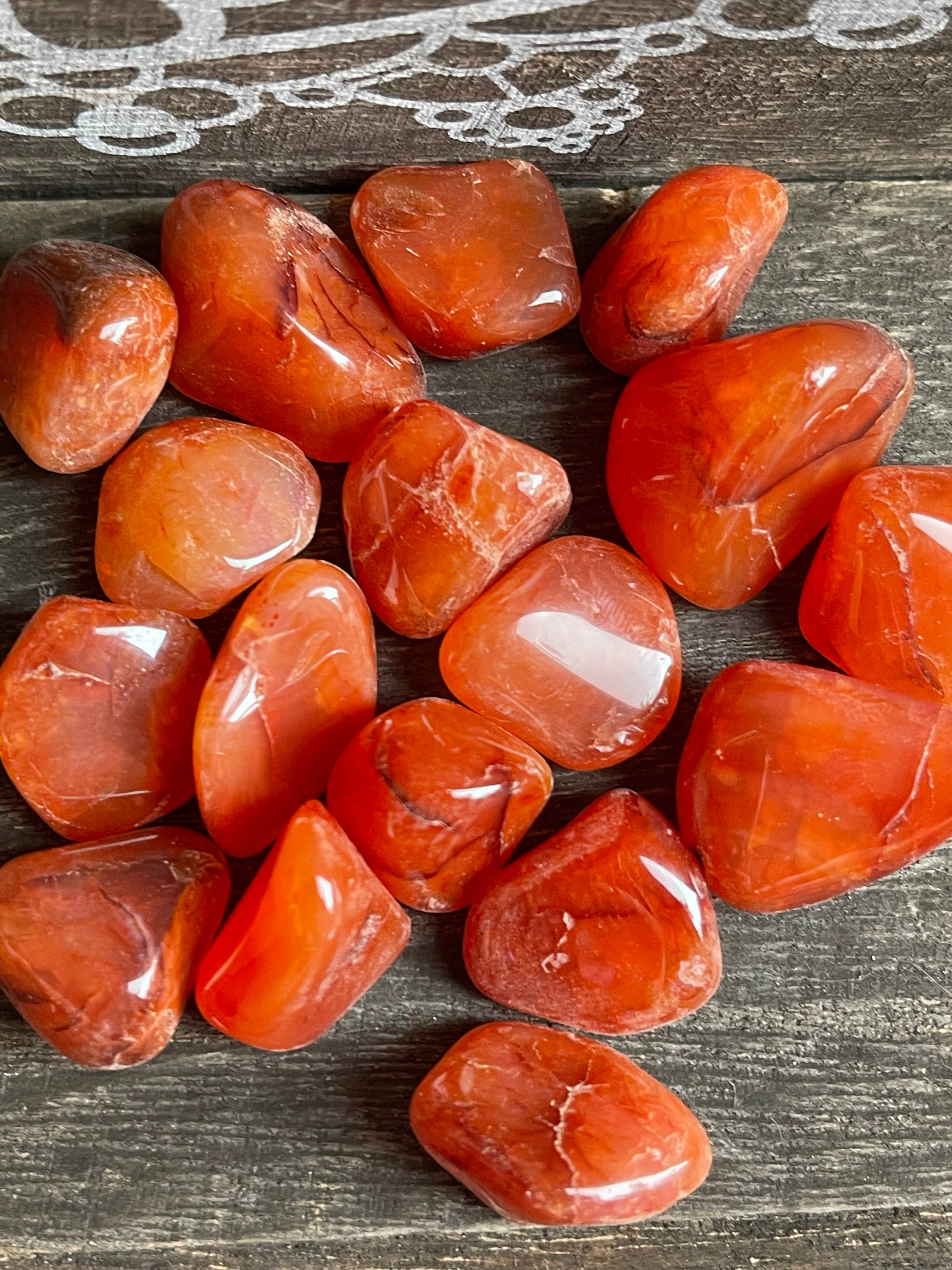 Tumbledshop - Wholesale Spiritual Stone/Crystal - Carnelian Tumbled Stones, You Choose4