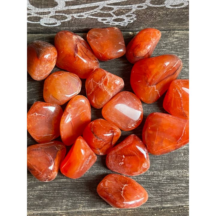 Tumbledshop - Wholesale Spiritual Stone/Crystal - Carnelian Tumbled Stones, You Choose4