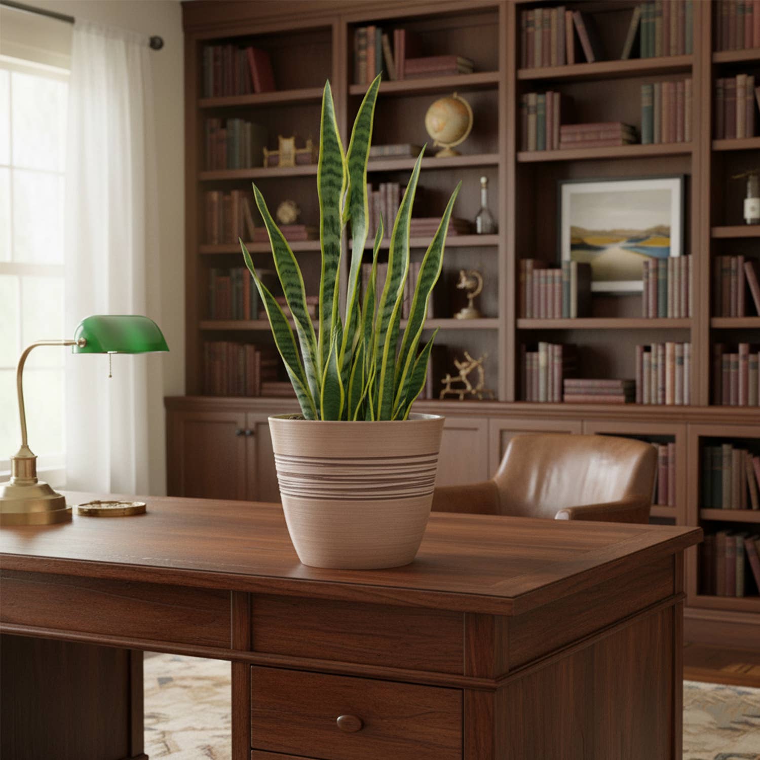 Greenship Garden USA - Wholesale Plant Pot - GreenShip Hand Carved Band Planter, W. 12.21"x H. 10.05"9