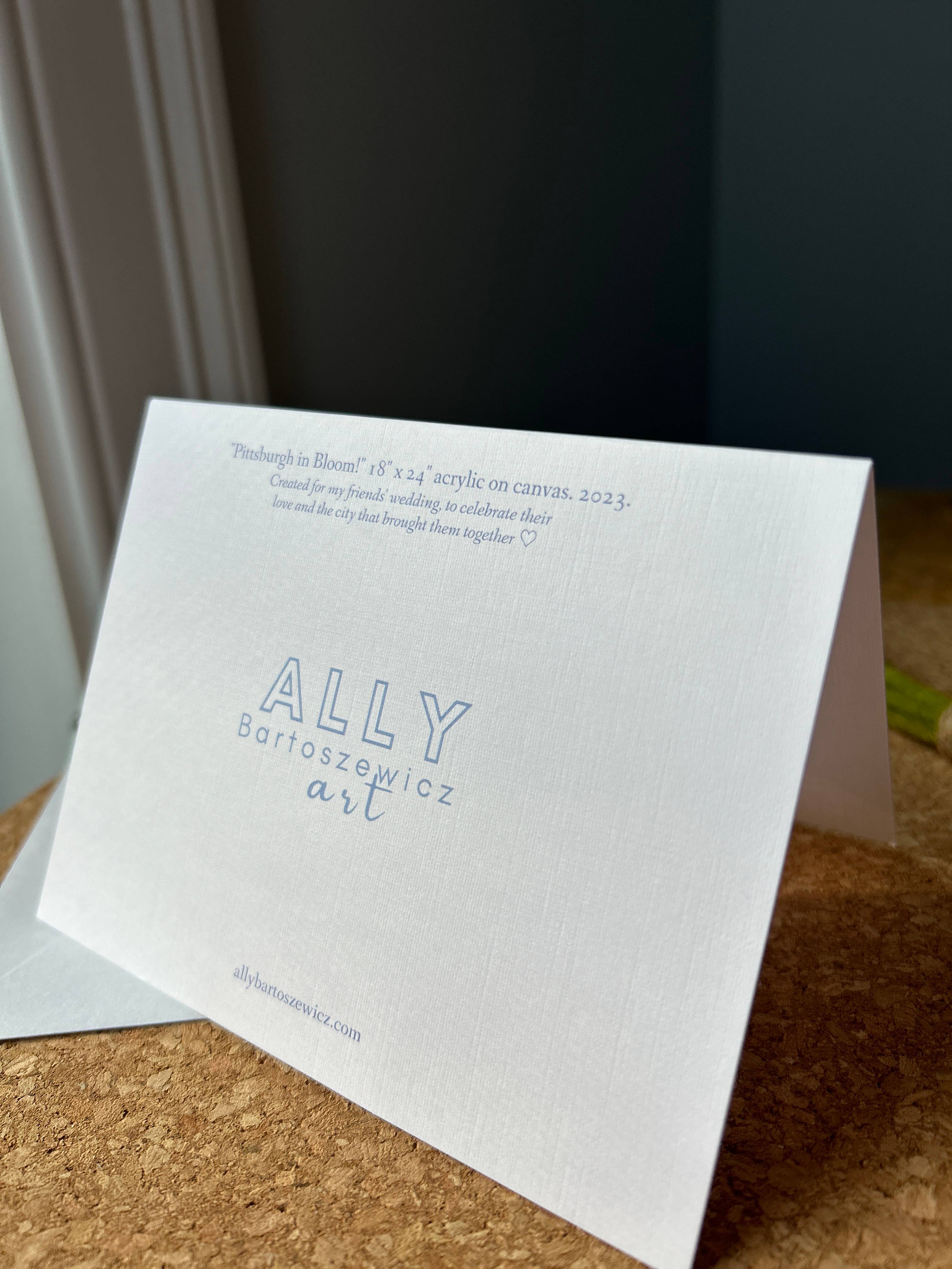 Ally Bartoszewicz Art - Wholesale Everyday Greeting Card - "Pittsburgh in Bloom!" folded greeting card 5