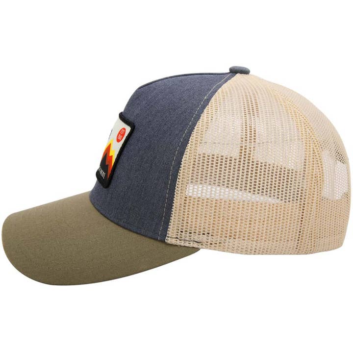 Detroit Shirt Co. – Engroshandel Trucker hat - Unisex – Hat - Jeep Have det sjovt derude Trucker Patch Hat - Trækul/Oliven/Khaki4