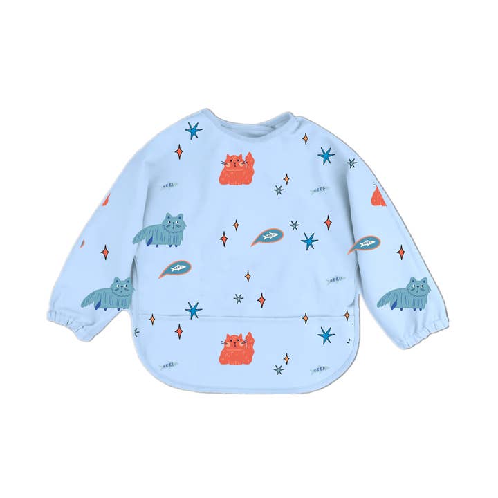 Babyslabbetje met lange mouwen Meowtiful Cats voor wholesale door the cotton cloud