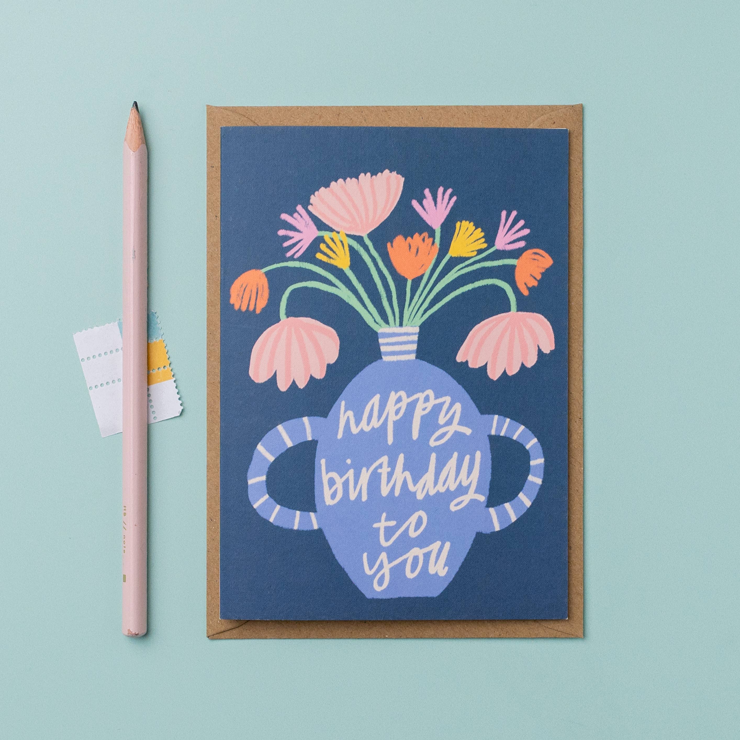 Letterbox Lane - Wholesale Birthday Card - Birthday card, Birthday flowers card