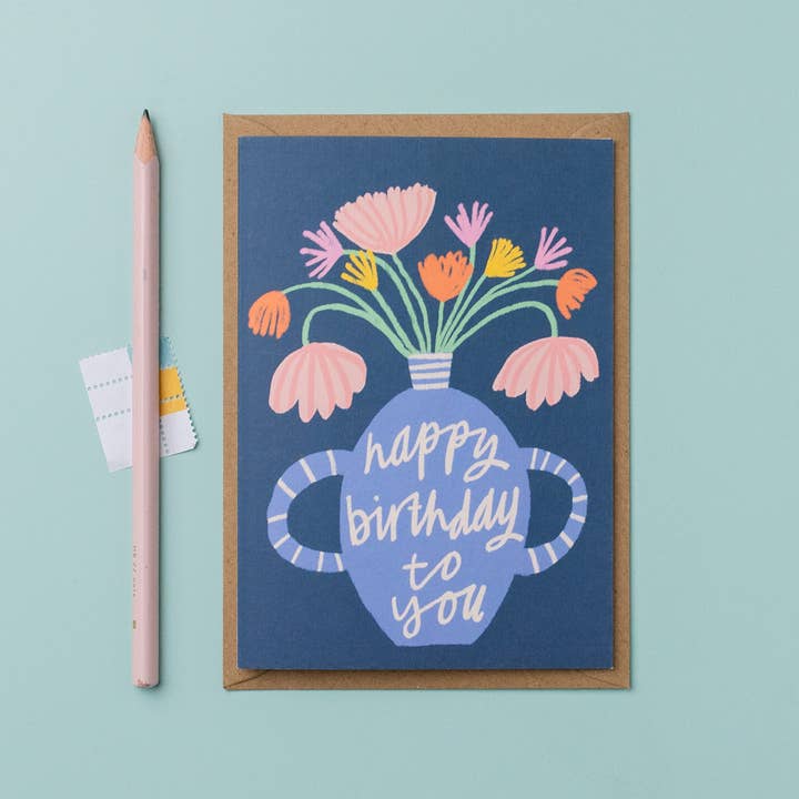 Letterbox Lane - Wholesale Birthday Card - Birthday Vase