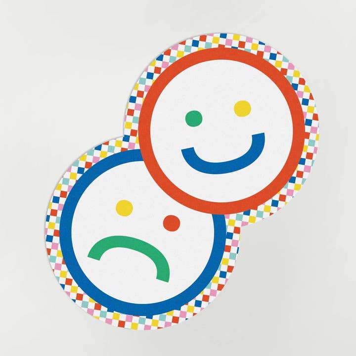 All Mixed Up Smileys Die Cut Sticker for wholesale by My Darlin'