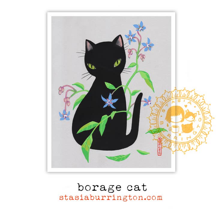 Stampa 20,3 x 25,4 cm - Borage per la vendita all'ingrosso da parte di Stasia Burrington Illustration