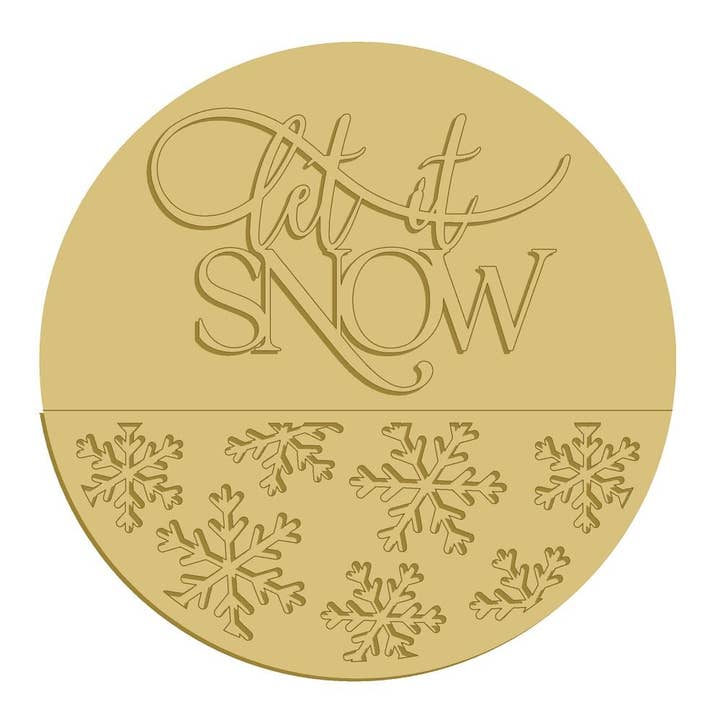 3D Let It Snow Unfinished Wood Cutout Style 1 for wholesale by Diverse Woodworking