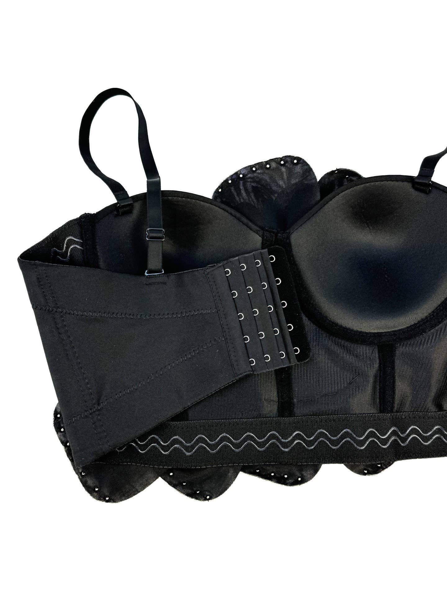 Productseeker - Wholesale Corset - Women's - VE008 Elegant Multi-Layer Beaded Floral Herringbone Bra2