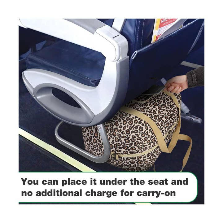 wandf - Wholesale Weekender Bag - Women's - WANDF Leopard Foldable Travel Duffel Carry on Weekender 40L9