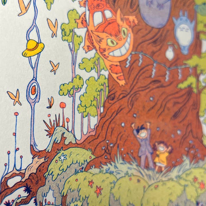Natalie Andrewson – wholesale Art print – Totoro Small Riso Print