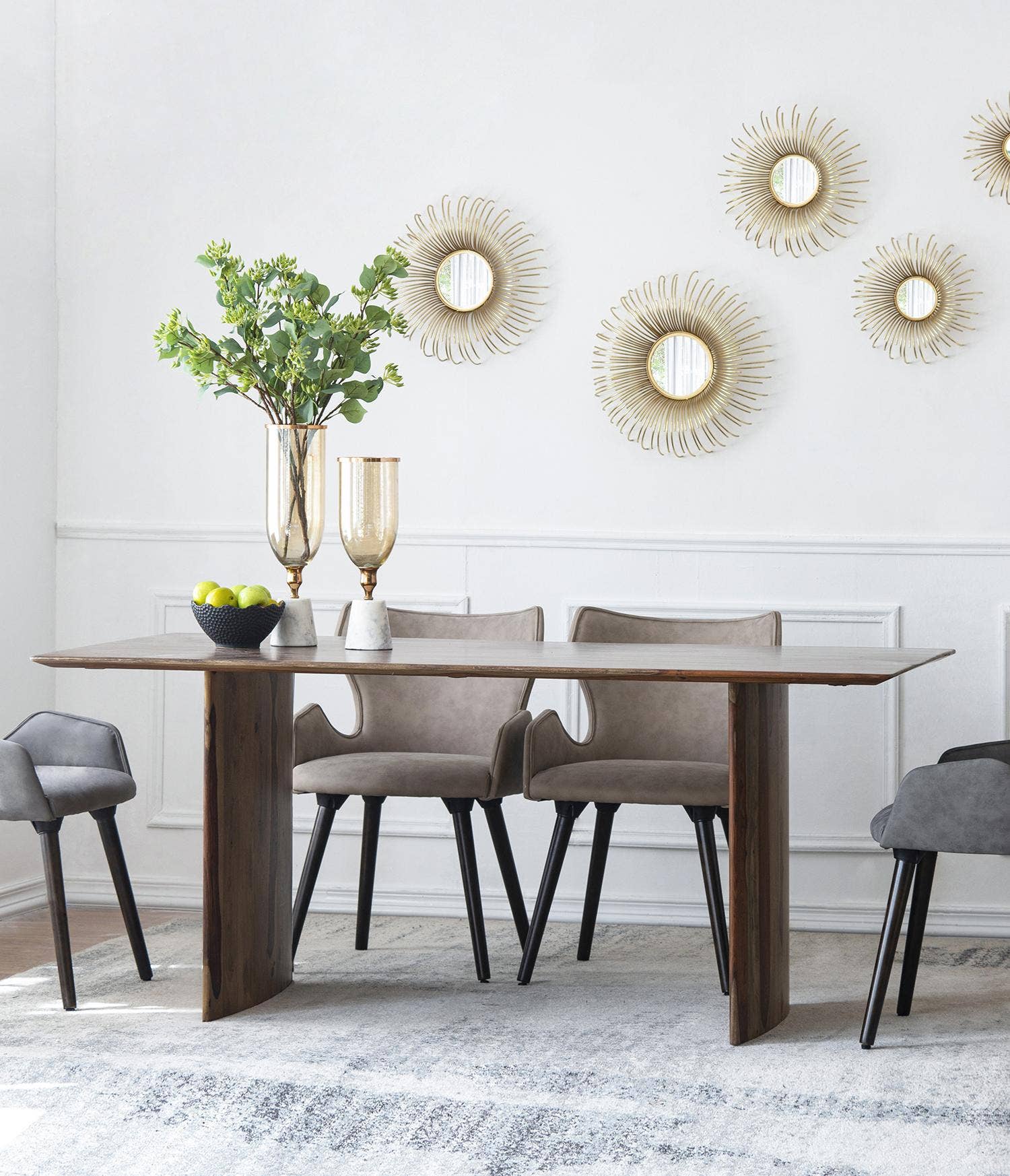 A&B Home Group Inc. - Wholesale Chair - S/2 22x23x32" K/D Dinning Chair - Beige/Black6