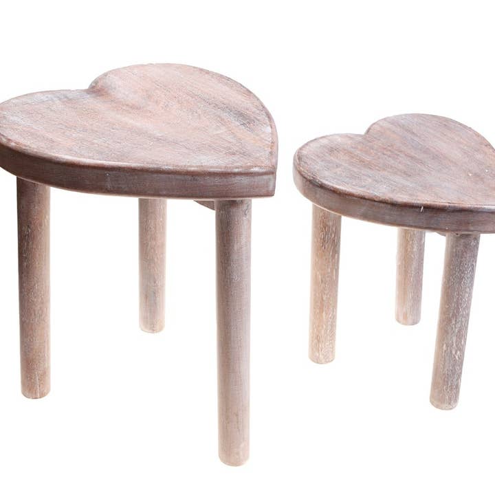 Heart Stools - Set of 2 for wholesale by Sass and Belle