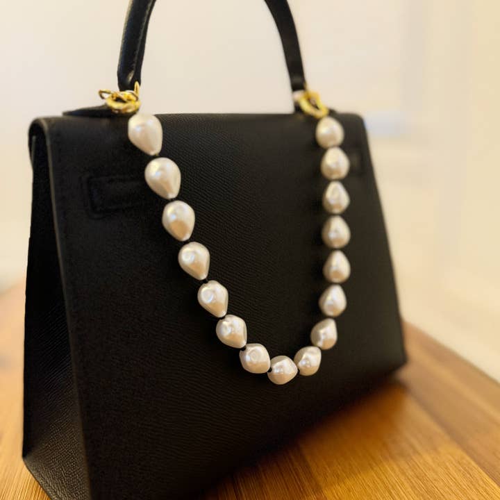 Ellison+Young - Wholesale Keychain Bracelet - Pearl And Bead Bag Charm