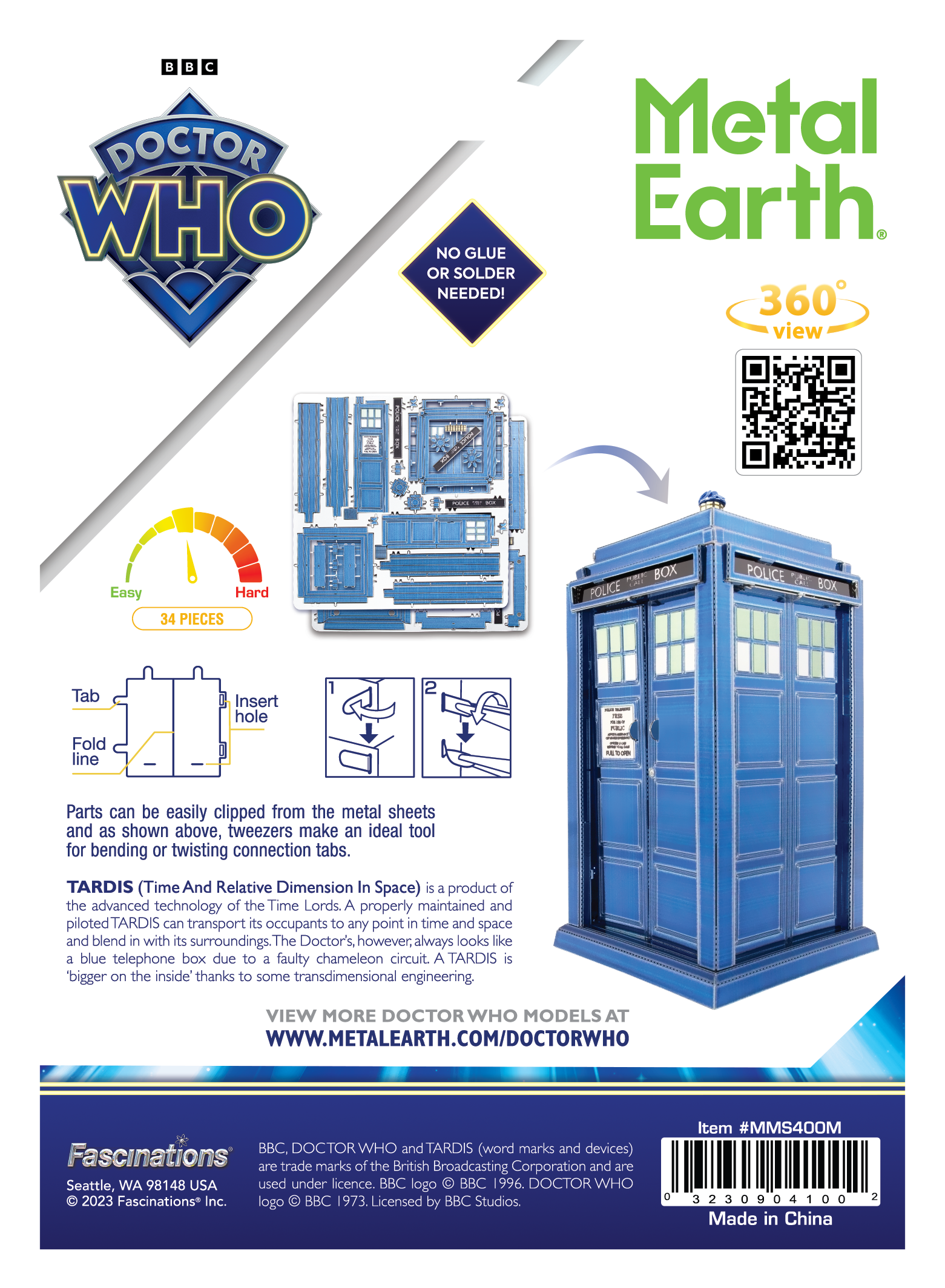 Metal Earth - Wholesale DIY Craft Kit - Doctor Who Tardis2