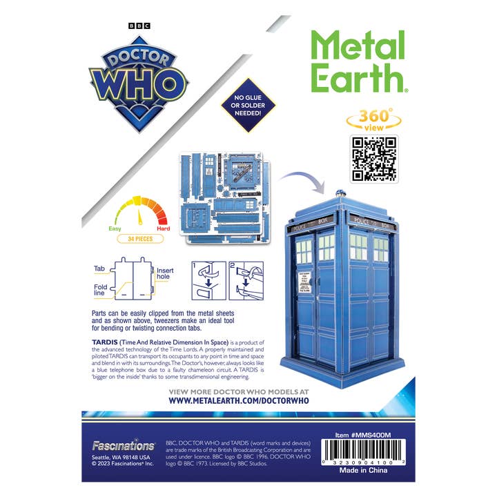 Metal Earth - Wholesale DIY Craft Kit - Doctor Who Tardis2