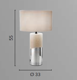 Gruppo F.T - Wholesale Accent/Desk Lamp - TATAKA ceramic table lamp with 55 cm fabric shade.3