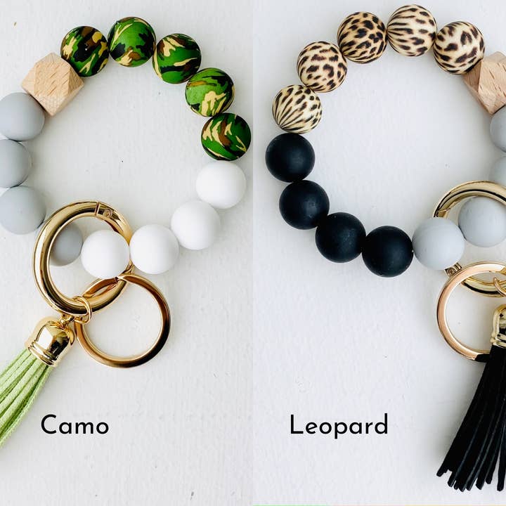 Tiny Gift Society - Vendita all'ingrosso Bracciale portachiavi - Braccialetto portachiavi | Silicone Wristlet Portachiavi | Braccialetto con perline