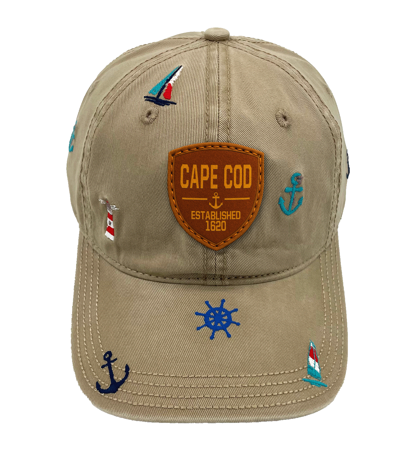 Northern Icons Creations INC - Wholesale Baseball Cap - Unisex - Cape Cod Coastal Embroidered Baseball Cap, Nautical Anchor Sailboat Beach Hat for Ocean Lovers1