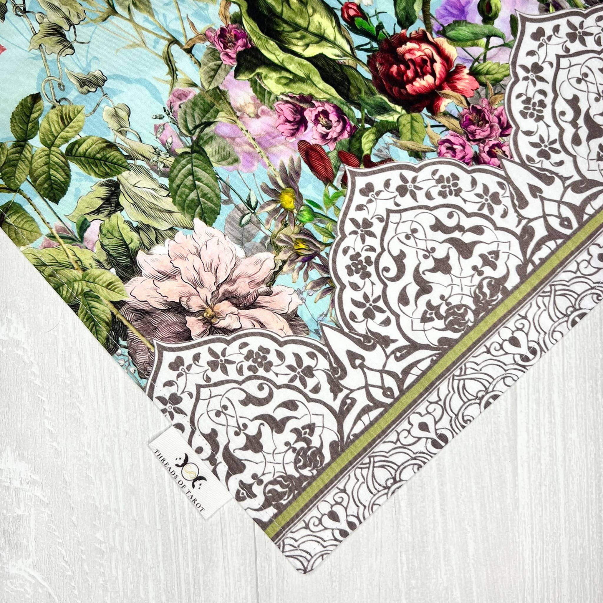 Threads of Tarot - Wholesale Tablecloth - White Floral Altar Cloth5