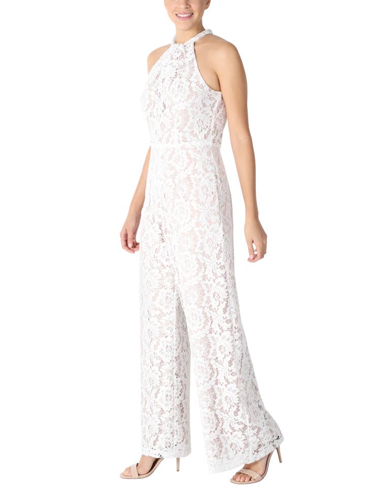 Knot Neck Halter Lace Jumpsuit for wholesale by Julia Jordan