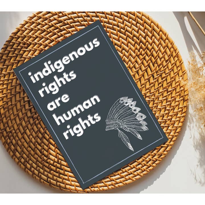 Indigenous Rights Are Human Rights Art Print for wholesale by Eagle Woman Prints
