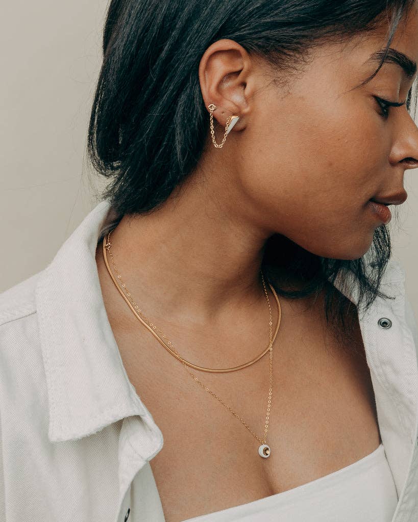 AMBER E LEA - Wholesale Dangle Earrings - Chain Ear Jacket4