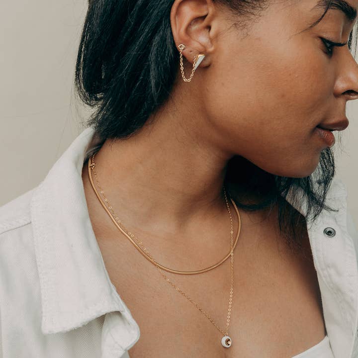 AMBER E LEA - Wholesale Dangle Earrings - Chain Ear Jacket4