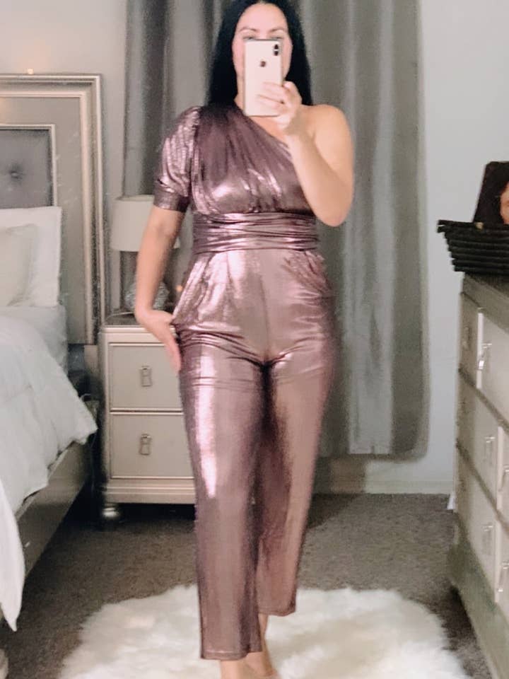 Dollface One Shoulder Jumpsuit for wholesale by Dhianne Co.