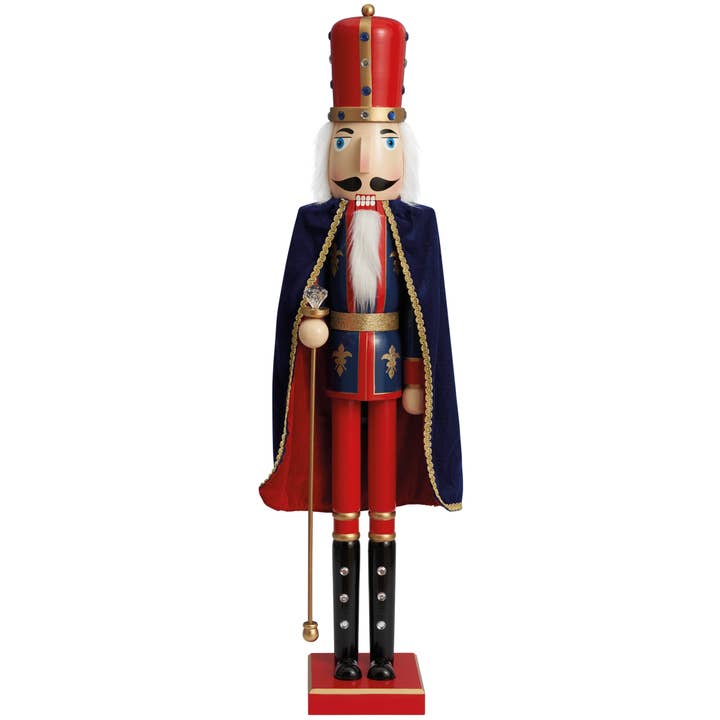 The Twiddlers - Wholesale Holiday Nutcracker - Extra Large Wooden Christmas Nutcracker Soldier King, 90cm